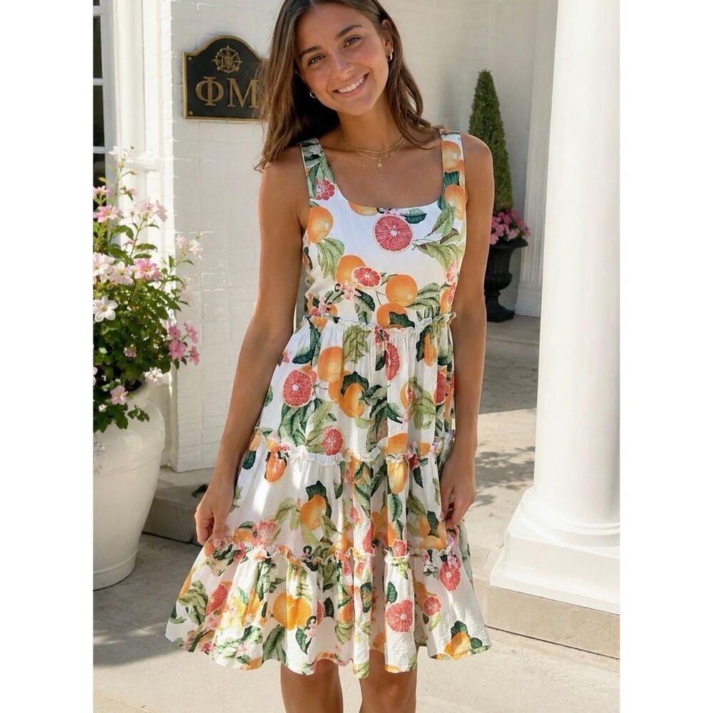 NWT Ivy City Co. Phoebe Sun Dress XXS Ruffled Mini Sorority Recruitment